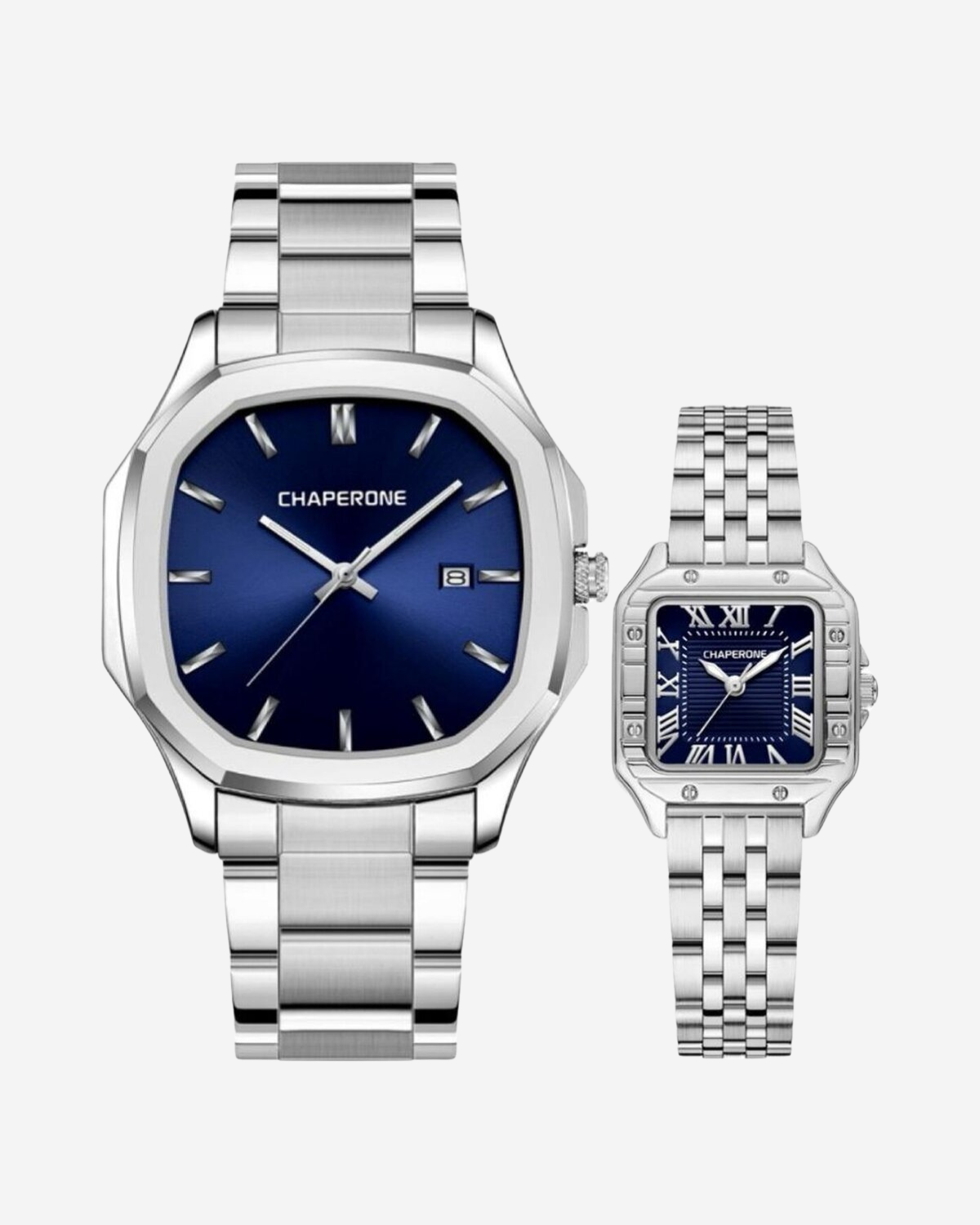Chaperone Çelik Kordonlu Çift Saati