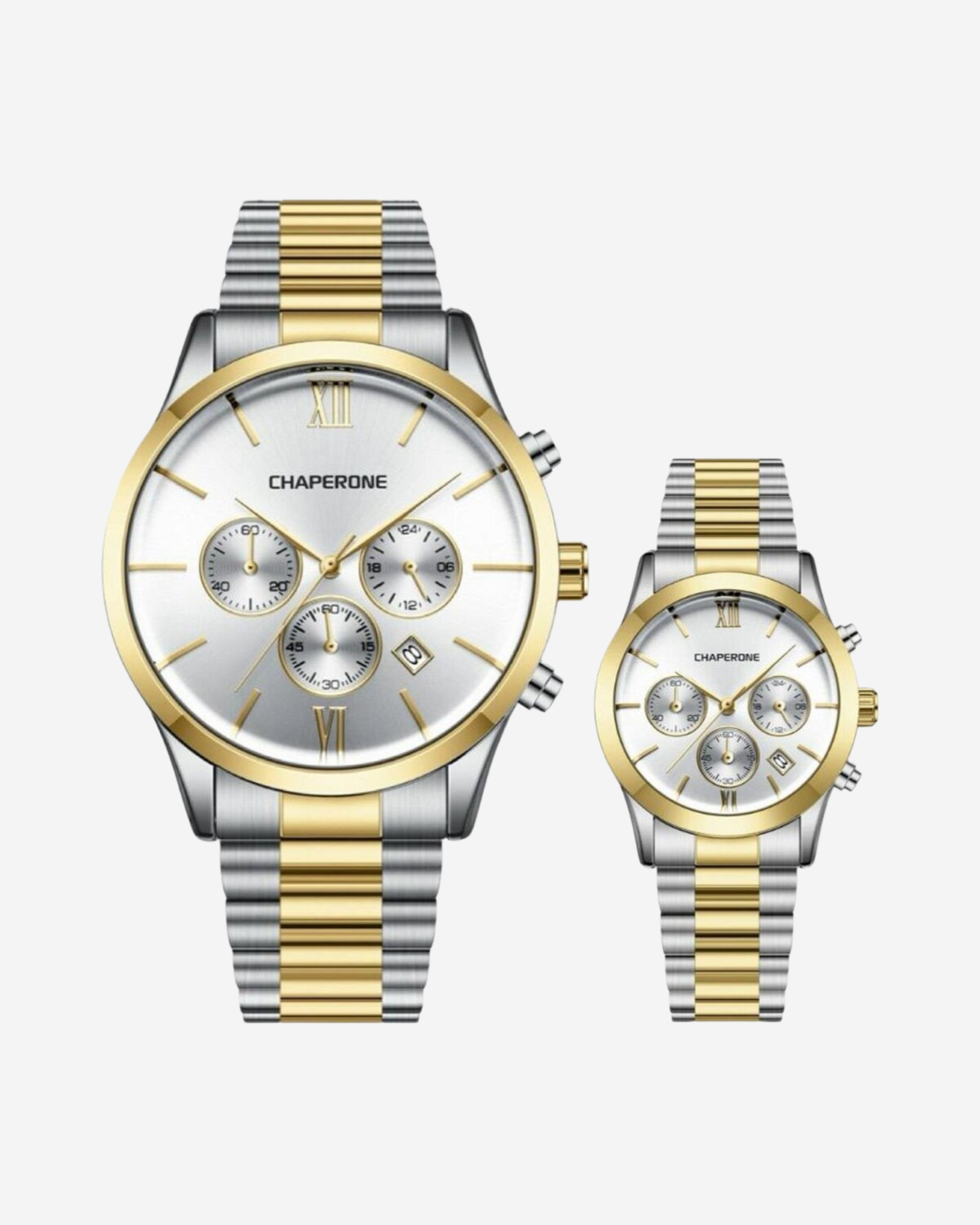 Chaperone Çelik Kordonlu Çift Saati